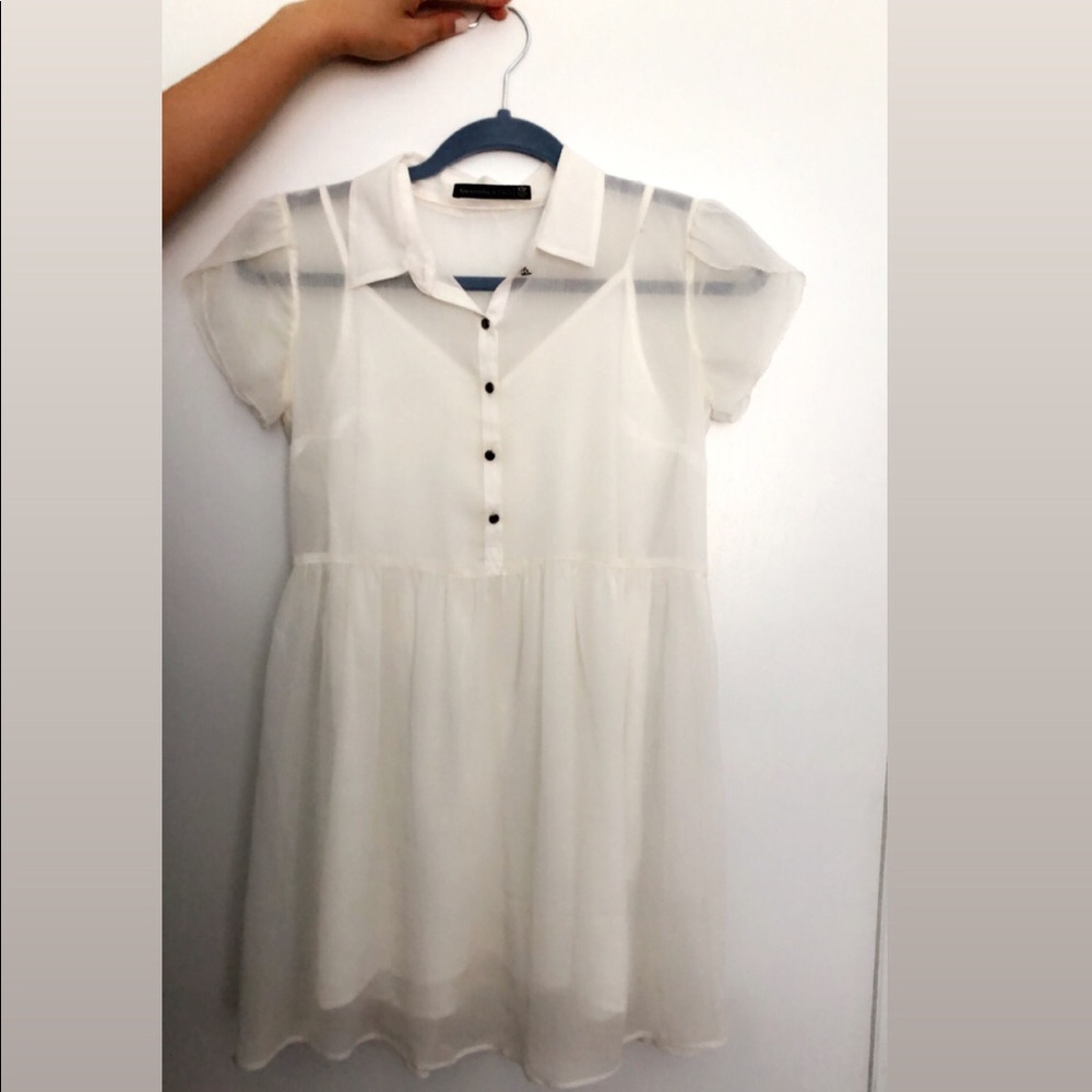 Abercrombie & Fitch White Flowy Dress